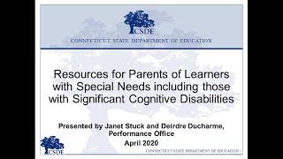 Resources for Parents with Learners who have Special Needs