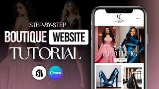 SHOPIFY BOUTIQUE TUTORIAL | HOW TO MAKE A CLOTHING WEBSITE 2024