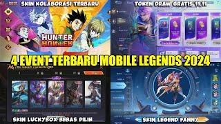 UPDATE 4 EVENT TERBARU MOBILE LEGENDS! HUNTER X HUNTER, FANNY LEGEND, M6 MINGGU PESTA,MEGA DRAW 2024