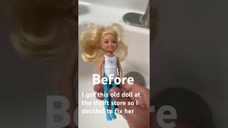 Fixing dolls that need help#dolls#barbie#youtube#youtubeshorts#fyp#ytshortsfeed#chelsea#barbiedolls!