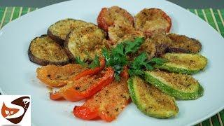 Verdure gratinate al forno: zucchine, pomodori, melanzane, peperoni e cipolle - Ricette vegetariane