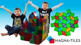 Magna Tiles Building a Castle | Unboxing | Tutorial | Review | Magnetic 3D | LRH & Toyz