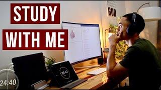 Study With Me (with music) | 3-Hour Pomodoro Session