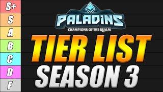 Paladins Season 3 TIER LIST! | *BEFORE* Darkness And Dragons Patch