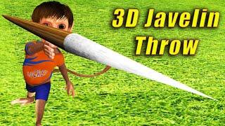 Javelin Throw 3D l 3D Video without Glasses l 3D Animation Video l Sports Video l outdoor game