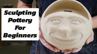 Pottery Sculpting for Beginners - How to Sculpt a Face in Pottery!