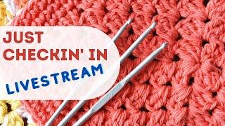 Just Checkin' In LIVE Crocheting With A Double-ended Crochet Hook