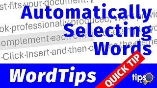 Automatically Selecting Words