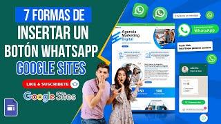 7 Formas de INSERTAR un botón de WHATSAPP en Google Sites GRATIS