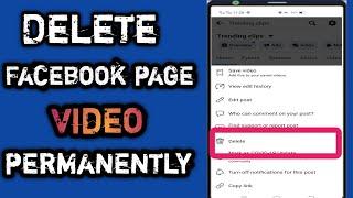 Delete Facebook page video permanently | how to delete permanently  delete fb page video