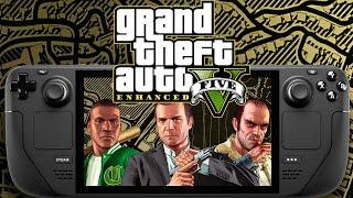 Grand Theft Auto V Enhanced Steam Deck LCD Performance FSR 3 Ray-Tracing High Graphics Tested!