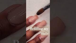 Refilling my nails! Nail video uploads coming soon! #nails #refilling #acrylicnails #nailtutorial