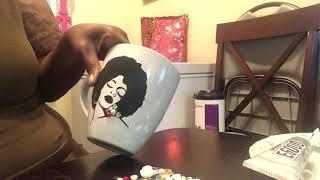 Making rhinestone mugs DIY#pinkmotivation #diymugs #diyrhinestonemug #latricenobles