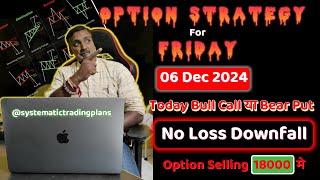 Option Strategy For Intraday | Option Strategy For 6 Dec 2024 | Best Option Strategy For Today