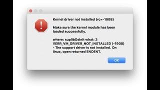 virtualbox error 1908 kernel driver not installed on Mac | Elitetips