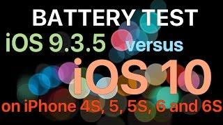 Battery performance test : iOS 10 final vs iOS 9.3.5 (iOS 10.0.1 build #14A403)