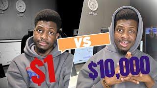 $1 VS $10,000 Trading Account (Best Trading Strategy 99.99% Accuracy)