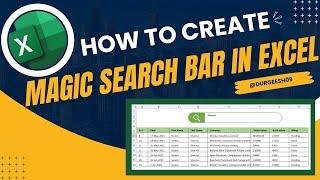 Excel Magic Search Bar with Multi Column Search