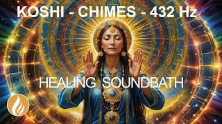 432 Hz Koshi Chimes ⭐  Healing Soundbath Meditation (1 Hour)