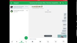 My message in hangouts is still sending