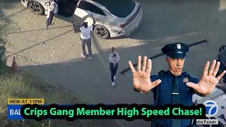 Crip Boyfriend Live-Streams High-Speed Police Chase with Baby and Girlfriend in Car!