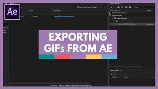 Exporting an Animated Gif from After Effects