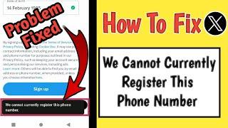 Twitter - We Cannot Currently Register This Phone Number - Problem Solved