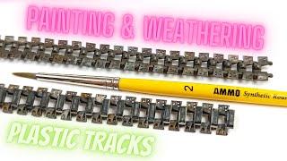 How to PAINTING & WEATHERING plastic TRACKS  (1/35)