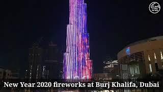 Burj Khalifa fireworks light up the sky, welcome 2020