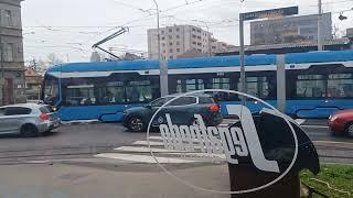 Trams Zagreb 1814 - ZET KONČAR 2401(novi) tram line br.1 Hanuševa Zagreb.