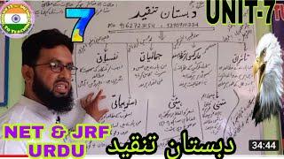 NET JRF urdu Dabistan tanqeed by shaukat aliنیٹ جے آر ایف دبستان تنقید