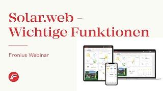 Webinar: Solar.web - Wichtige Funktionen