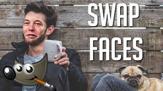 How to Swap and Replace Peoples Faces Out in Photos - GIMP Tutorial 2018