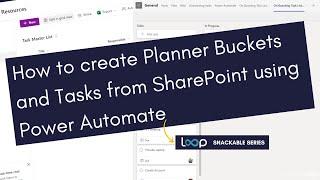 Create Planner Buckets and Tasks from SharePoint using Power Automate