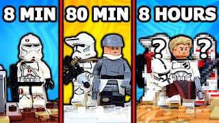 I tried to build Clone Base in LEGO - 8 min vs 80 min vs 8 hours...