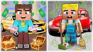 THE LIFE OF THE RICH CHILD AND THE POOR CHILD!  - Minecraft