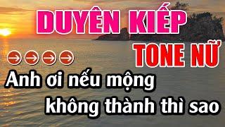 Duyên Kiếp Karaoke Tone Nữ Karaoke Lâm Beat - Beat Mới