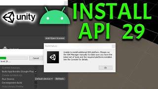 Update Unity Android SDK to API Level 29 (10) Quick Tutorial - Fix Unable to Install SDK Platform