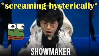 Showmaker gets Jumpscared in League Game vs T1