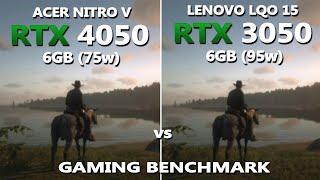 LAPTOP RTX 4050 vs RTX 3050 6GB Gaming Benchmark | Tested in 10 Games | Lenovo LOQ vs Acer Nitro V |