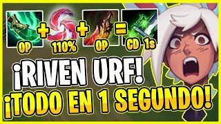 ¡LA NUEVA RIVEN URF CON LLUVIA DE CUCHILLAS! TODAS LAS HABILIDADES EN 1 SEGUNDO