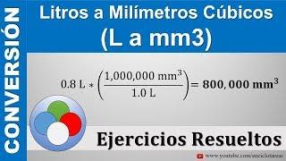 Litros a Milimetros Cúbicos (L a mm3)