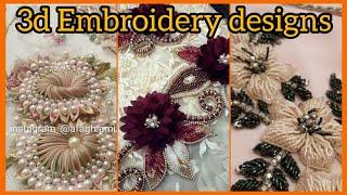 3d hand embroidery||Hand embroidery design ideas |Trendy embroidery work