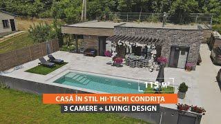 Casă în stil Hi-Tech spre vânzare. Condrița, 115m2 + piscină | Acces Imobil