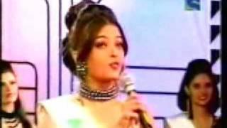 Aishwarya Rai  & Sushmita Sen -  Miss Indian Contest  ( Questions Round )