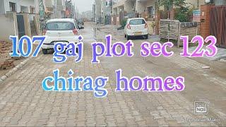107 gaj plot for sale in chirag homes plot on airport road sector 123 sunny enclave