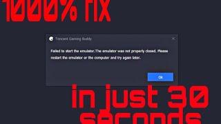 Failed to Start The Emulator Failed To Start The Engine FIX IN 30 SECONDS
