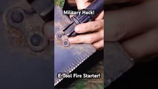 Military E-Tool Hack! #survival #fire #military #infantry #shovels #skills #bushcraft #tricks #hack