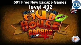 [Walkthrough] 501 Free New Escape Games level 402 - Mud house escape - Complete Game