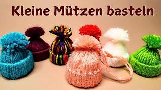 Winterdeko basteln aus Wollresten / Baumschmuck